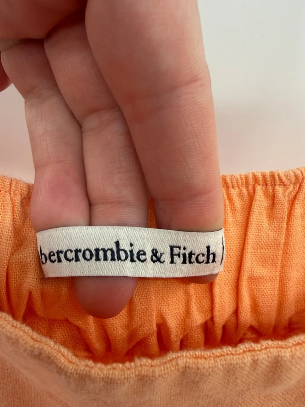 Abercrombie & Fitch Asymmetrical Tiered Linen Blend Maxi Dress - Peach - Medium
